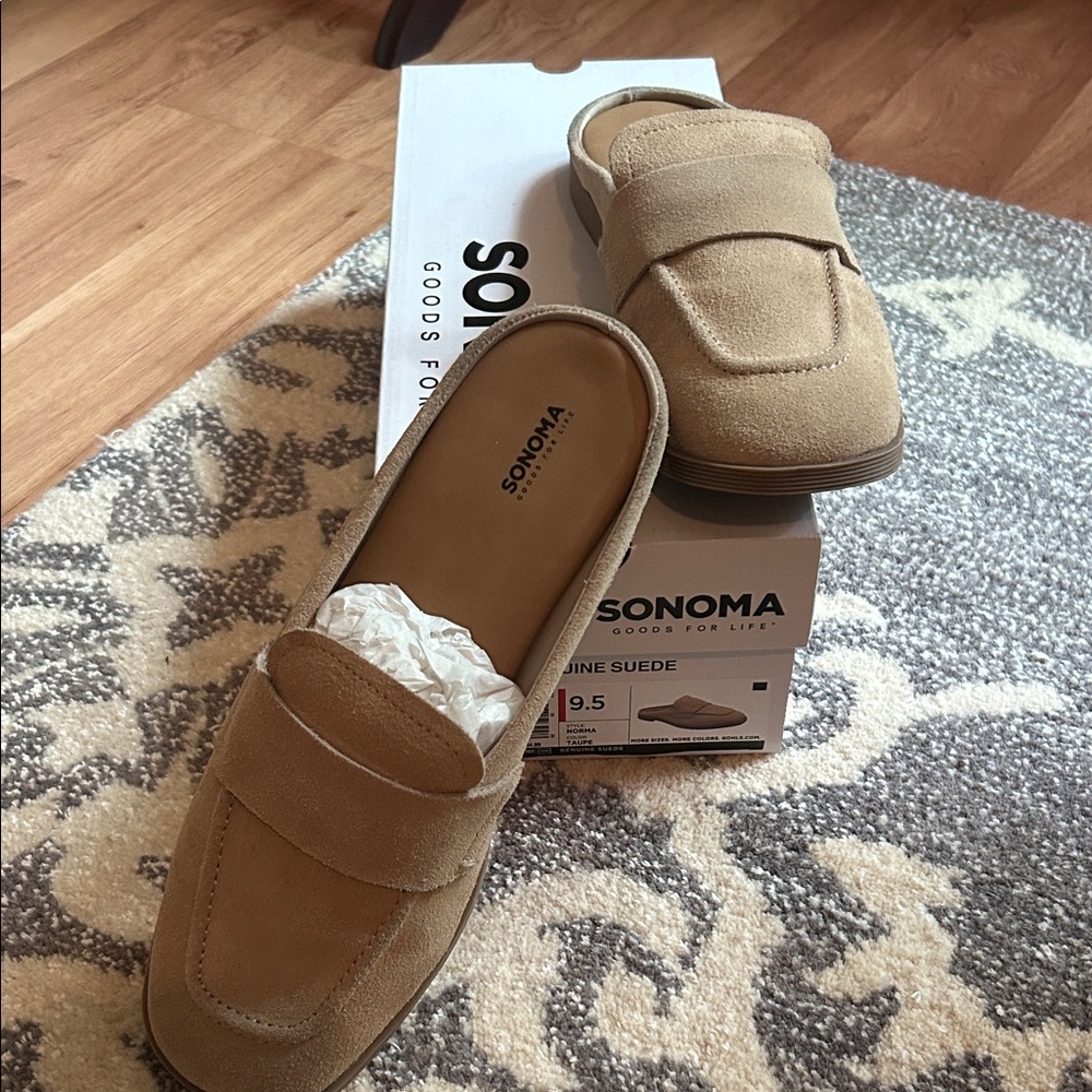 Sonoma Light Brown Suede Slip-On Shoes